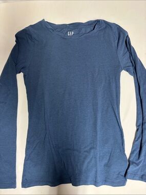 Gap Feather T Women’s XS Blue Long Sleeve Stretch Modal Cotton Tee